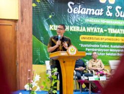 Pelepasan Peserta Kuliah Kerja Nyata (KKN) Tematik Kolaboratif Universitas Bojonegoro (Unigoro) Tahun 2026, Oleh Bupati Bojonegoro Wuju Kolaborasi Pemkab