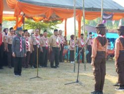 Sebanyak 805 Pramuka Penggalang dari 34 pangkalan gugus depan se-Kecamatan Kalitidu memadati Lapangan Desa Mayangrejo